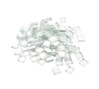 sourcing map Lot de 110 mini carreaux de mosaïque en verre faits à la main sans cristal pour loisirs créatifs Blanc