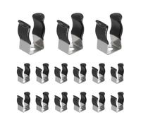 sourcing map Lot de 115 clips T4 U en acier inoxydable pour tube fluorescent LED - Colliers de serrage pour tube d'ampoule de 9,8 mm - Accessoires de montage de tige - 21 mm de hauteur - Noir