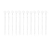 sourcing map Lot de 12 bandes à suspendre pour marchandises - 47 cm - En plastique - Avec en-tête d'étiquettes - Pour la vente au détail, la maison, le magasin, les sacs à goûter - Transparent