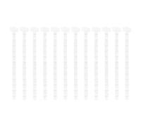 sourcing map Lot de 12 bandes à suspendre pour marchandises - 63 cm - En plastique - Pliable - Avec en-tête d'étiquettes - Pour la vente au détail, la maison, le magasin, les sacs à goûter