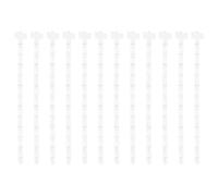 sourcing map Lot de 12 bandes à suspendre pour marchandises - 80 cm - En plastique - Avec en-tête d'étiquettes - Pour la vente au détail, la maison, le magasin, les sacs à goûter - Transparent