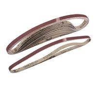 Sourcing map Lot de 12 bandes abrasives en oxyde d'aluminium Grain 240 9 x 533 mm