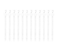 sourcing map Lot de 12 bandes de rangement à suspendre avec crochet en S, 47 cm en plastique avec en-tête d'étiquettes pour vente au détail, maison, magasin, sacs à goûter, transparent