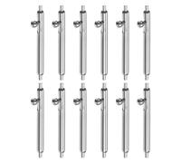 sourcing map Lot de 12 barrettes à ressort à dégagement rapide de 15 mm de diamètre en acier inoxydable pour bracelet de montre