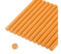 sourcing map Lot de 12 bâtons de cire à cacheter en forme de cylindre orange pour sceau de lettres, invitations de mariage, décoration d'emballage