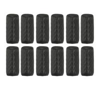 sourcing map Lot de 12 bouchons de bouteille en silicone pour voyage, anti-fuite, bouchons élastiques réutilisables pour la plupart des tailles, articles de toilette essentiels, noir