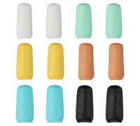 sourcing map Lot de 12 bouchons de bouteille en silicone pour voyage, anti-fuite, bouchons élastiques réutilisables, jaune/vert/bleu/rose/noir/blanc