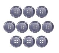 sourcing map Lot de 12 boutons à coudre ronds en résine à 4 trous pour vêtements, loisirs créatifs, décoration, 25 mm, gris