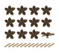 sourcing map Lot de 12 boutons de tiroir en alliage de zinc pour armoire, placard, bibliothèque, décoration de meubles, bronze - 5,1 cm