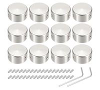 sourcing map Lot de 12 capuchons en métal pour pédale de guitare - 0,95 cm - Gris argenté