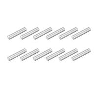 sourcing map Lot de 12 chevilles cylindriques en acier inoxydable 304 M6 x 30 mm pour fabrication mécanique, industrie, installation de meubles, argent