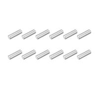 sourcing map Lot de 12 chevilles cylindriques en acier inoxydable 304 M8 x 30 mm pour fabrication mécanique, industrie, installation de meubles, argent