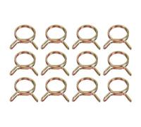 sourcing map Lot de 12 colliers de serrage à double fil pour tuyau de carburant - Diamètre intérieur : 13 mm - 65 Mn - En acier - Pour tuyau d'air, tuyau d'eau, moto, scooter, VTT - Laiton
