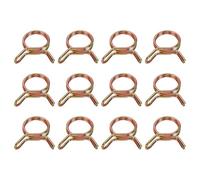 sourcing map Lot de 12 colliers de serrage à double fil pour tuyau de carburant - Diamètre intérieur : 16 mm - 65 Mn - En acier - Pour tuyau d'air, tuyau d'eau, moto, scooter, VTT - Laiton