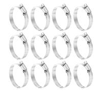 sourcing map Lot de 12 colliers de serrage à vis sans fin réglables en acier inoxydable 304 pour conduite de carburant, plomberie, tube mécanique