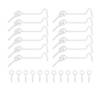 sourcing map Lot de 12 crochets de cabine pivotants et loquets à œillet de 6,3 cm, verrous de porte et de fenêtre en fer avec vis de montage pour fenêtre en bois, placard, armoire, blanc
