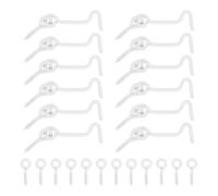 sourcing map Lot de 12 crochets de cabine pivotants et loquets à œillets, verrous de porte et de fenêtre de 5,1 cm avec vis de montage pour fenêtre en bois, placard, armoire, blanc
