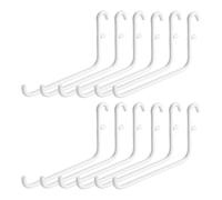 sourcing map Lot de 12 crochets en métal pour panneau perforé, 9,4 x 6,1 cm, crochets de rangement en métal en forme de L, accessoires de suspension pour maison, garage, bureau, organiseur mural