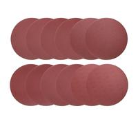sourcing map Lot de 12 disques abrasifs PSA de 30,5 cm, grain 80 + 100 + 120 + 180 + 240 + 400 grains auto-adhésifs en oxyde d'aluminium, papier abrasif rond sans trou, peinture de voiture