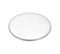 sourcing map Lot de 12 disques ronds en acier inoxydable de 45 mm de diamètre x 2 mm d'épaisseur pour estampage d'étiquettes rondes en métal pour gravure, estampage, étiquettes nominatives