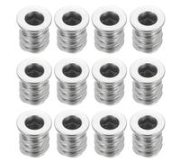 sourcing map Lot de 12 écrous filetés M4 x 10 mm pour bois - Vis en acier inoxydable 304 pour meubles - Écrous de fixation pour bois