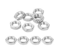 sourcing map Lot de 12 écrous hexagonaux M12 x 1,25 mm en acier inoxydable 304 à filetage fin, 18 mm de largeur, 6 mm de hauteur, pour machines automobiles et industrielles