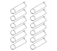 sourcing map Lot de 12 épingles à nourrice fendues en acier au carbone zingué à verrouillage rapide pour ferme, pelouse, jardin - 0,3 x 6,2 cm