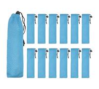 sourcing map Lot de 12 étuis de transport en paille - Pour la maison, les voyages, l'extérieur, fourchette, cuillère, baguettes, taille S et vert clair