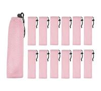 sourcing map Lot de 12 étuis de transport en paille - Pour la maison, les voyages, l'extérieur, fourchette, cuillère, baguettes, S et rose