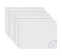 sourcing map Lot de 12 feuilles de papier peint autocollant en PVC pour maison de poupée, mini décoration murale pour maison de poupée, table de sable, accessoires de modèle 30 x 20 cm (blanc)
