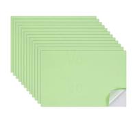 sourcing map Lot de 12 feuilles de papier peint autocollant en PVC pour maison de poupée miniature, mini décoration murale pour maison de poupée, table de sable, accessoires de modèle 30 x 20 cm (vert