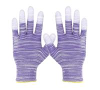 sourcing map Lot de 12 gants de protection électrostatiques avec bout des doigts en polyuréthane - Grande taille - Pour applications automobiles en vinyle et décalcomanies - Violet