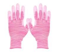 sourcing map Lot de 12 gants de protection électrostatiques avec paume en polyuréthane - Grande taille - Pour revêtements en vinyle automobile et applications de décalcomanies - Rose