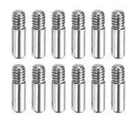 sourcing map Lot de 12 goupilles cylindriques fendues M2 x 8 mm, chevilles en acier inoxydable 304, filetage extérieur, broches parallèles pour installation de meubles, projets de bricolage