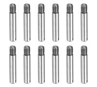 sourcing map Lot de 12 goupilles cylindriques fendues M4 x 16 mm, chevilles en acier inoxydable 304, filetage extérieur, broches parallèles, support d'étagère, goupilles pour installation de meubles