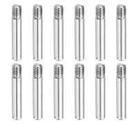 sourcing map Lot de 12 goupilles cylindriques fendues M6 x 35 mm, chevilles en acier inoxydable 304, filetage extérieur, broches parallèles, support d'étagère, goupilles pour installation de meubles