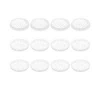 sourcing map Lot de 12 grilles d'aération circulaires en plastique pour salle de bain, cuisine, armoire, blanc, 80 mm