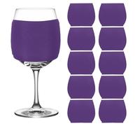 sourcing map Lot de 12 housses de protection vierges pour verres à vin en néoprène réutilisables pour boissons froides et sublimation, violet foncé