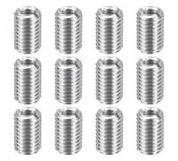 sourcing map Lot de 12 inserts de réparation de filetage M12 x 1,75 mâle vers filetage femelle M8 x 1,25 de 18 mm de long, écrous réducteurs métriques auto-taraudeuses en acier inoxydable, fixations