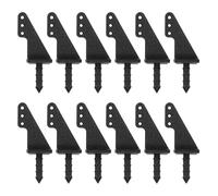 sourcing map Lot de 12 klaxons de contrôle en nylon, 3 trous de réglage de l'aiguille, klaxon, angle de gouvernail pour avion RC KT, accessoires de pièces de modélisme, noir
