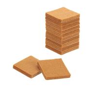 sourcing map Lot de 12 patins carrés en feutre pour meubles - 4 x 4 cm - Dos adhésif - Antidérapant et anti-rayures - Pour protéger les sols en bois dur - Marron clair