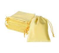 sourcing map Lot de 12 petits sacs cadeaux en velours avec cordon de serrage - 10 x 12 cm - Sacs cadeaux pour mariage, fête, bijoux, organisation - Jaune