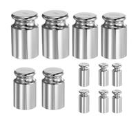 sourcing map Lot de 12 poids d'étalonnage 5 g, 10 g, 200 g, 500 g, 1 kg M1 en acier chromé de précision pour balance numérique