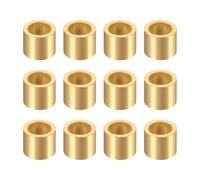 sourcing map Lot de 12 roulements à douille, alésage de 10 mm x 14 mm de diamètre extérieur x 12 mm de longueur, bagues auto-lubrifiantes en bronze fritté