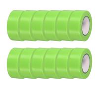 sourcing map Lot de 12 rubans de signalisation non adhésifs en plastique néon pour la chasse aux arbres, les limites des zones dangereuses, 2,5 cm x 240 m, vert