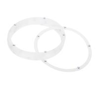 sourcing map Lot de 12 supports pivotants rotatifs de 15,2 cm avec roulements à billes en acier, plateau tournant Lazy Susan, plaque de roulement ronde, base pivotante pour la cuisine, blanc, 5 boules