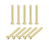 sourcing map Lot de 12 vis à métaux en laiton M3 x 30 mm Phillips à tête cylindrique pour meubles, matériel de bureau, électronique