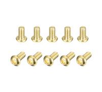 sourcing map Lot de 12 vis à métaux en laiton M3 x 5 mm Phillips à tête cylindrique pour meubles, matériel de bureau, électronique