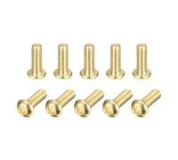 sourcing map Lot de 12 vis à métaux en laiton M3 x 8 mm Phillips à tête cylindrique pour meubles, matériel de bureau, électronique