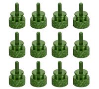 sourcing map Lot de 12 vis moletées M3 x 8 mm en alliage d'aluminium pour boîtier d'ordinateur - Vert foncé